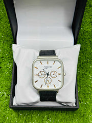 Luxury Square Dial Wrist Watch for Men | FORMAN Time Premium Leather Strap muawazcraft