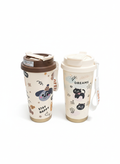 Cute Cat Stainless Steel Coffee Mug with Heating Function – “Dreams” Design Travel Cup muawazcraft