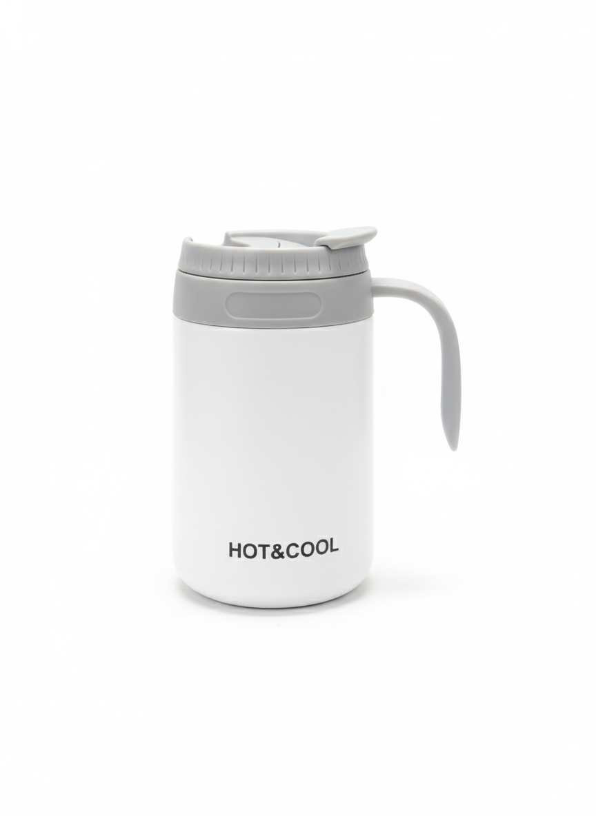 HOT&COOL Stainless Steel Coffee Mug – Vacuum Insulated Travel Mug with Handle (Keeps Drinks Hot & Cold) muawazcraft