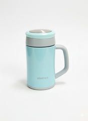 Eletree Pink Stainless Steel Coffee Mug – Vacuum Insulated Mug with Handle & Lid (Hot & Cold Drink Cup) muawazcraft