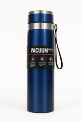 Sleek Navy Blue Vacuum Insulated Water Bottle | Stainless Steel Leak-Proof Thermos with Portable Strap for Hot & Cold Beverages muawazcraft