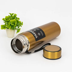 Sleek Navy Blue Vacuum Insulated Water Bottle | Stainless Steel Leak-Proof Thermos with Portable Strap for Hot & Cold Beverages muawazcraft