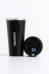 Stainless Steel Coffee Mug with Digital Temperature Display– Leak-Proof, Insulated & Reusable Tumbler (500ml) muawazcraft