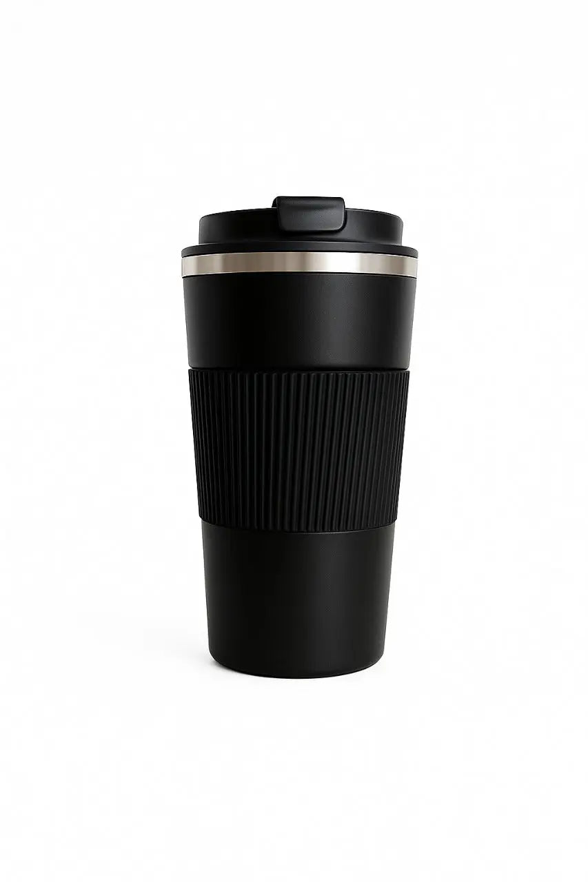 Premium Black Travel Coffee Mug ☕ – Spill-Proof, Stylish & Reusable muawazcraft
