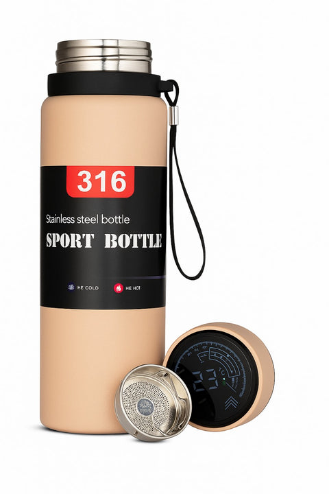 Smart Temperature Display Stainless Steel Sport Bottle – 316 Grade