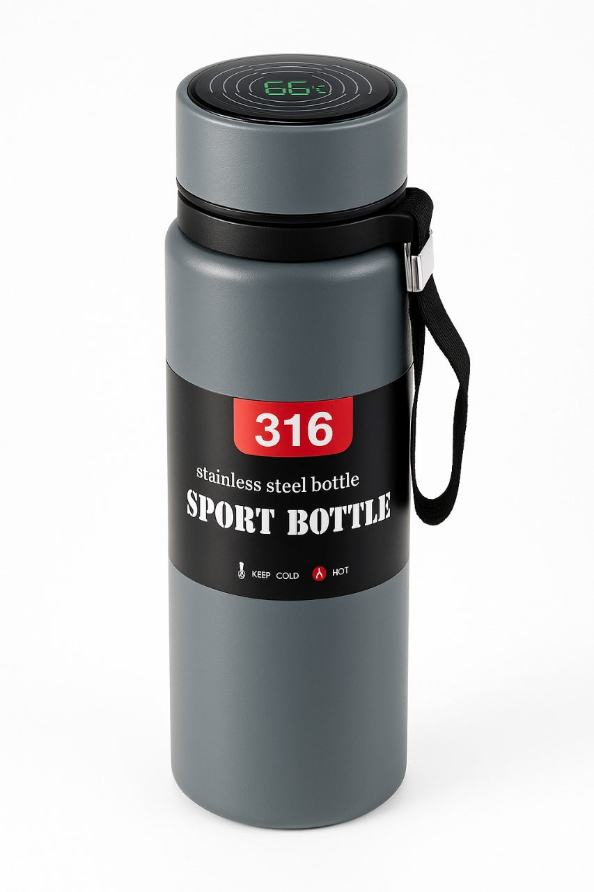 Smart Temperature Display Stainless Steel Sport Bottle – 316 Grade muawazcraft