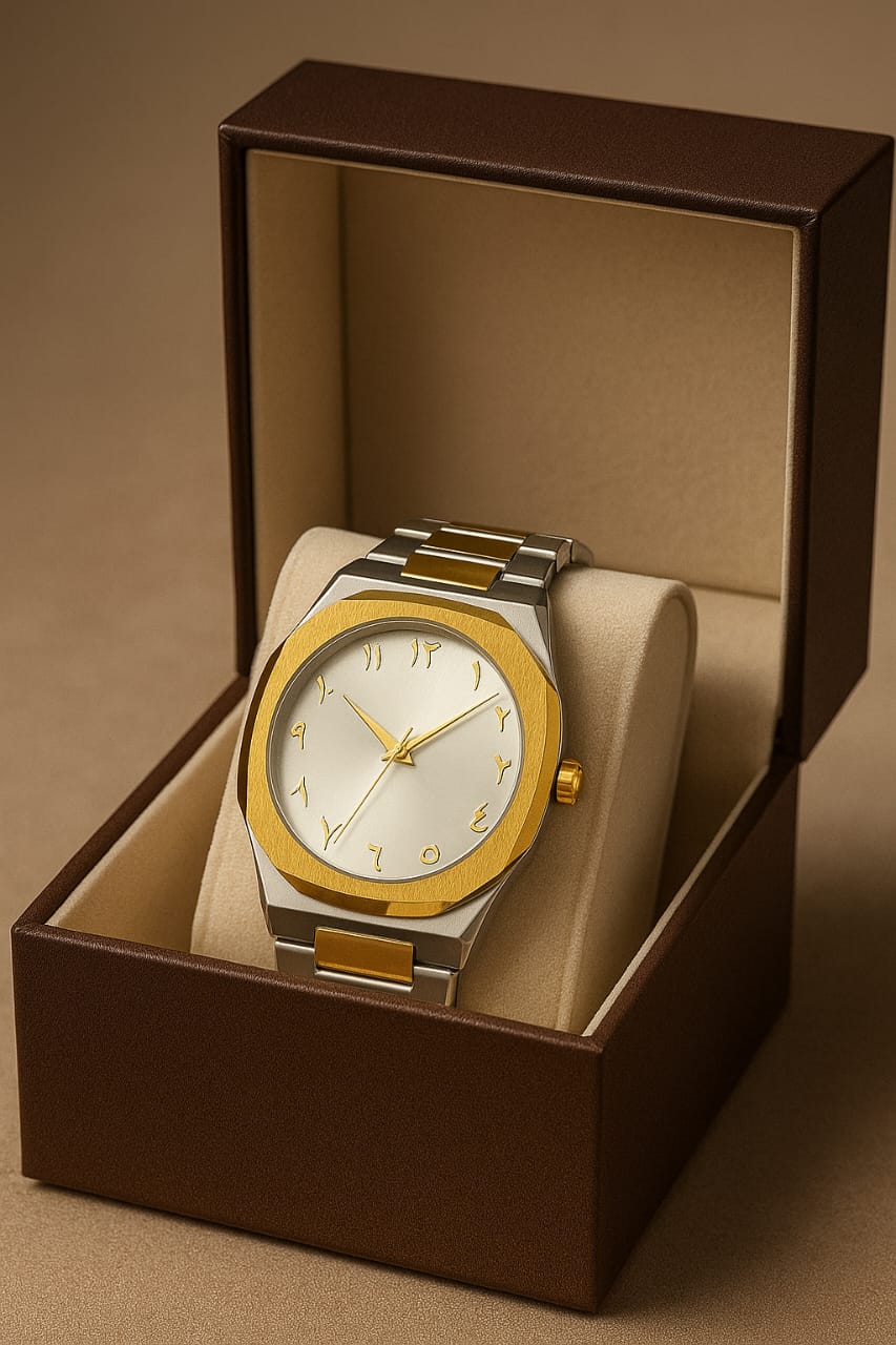 Luxury Arabic Dial Men’s Watch – Stainless Steel Stylish Wristwatch muawazcraft