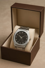 Luxury Arabic Dial Men’s Watch – Stainless Steel Stylish Wristwatch muawazcraft