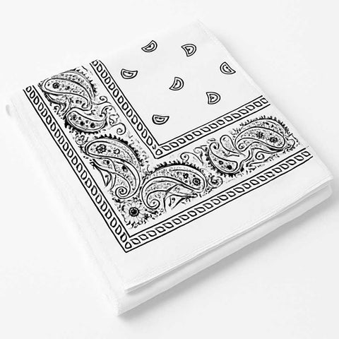 🖤 2 pieces Classic Black Paisley Bandana – Versatile &amp; Stylish