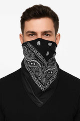 🖤 3 pieces Classic Black Paisley Bandana – Versatile &amp; Stylish muawazcraft