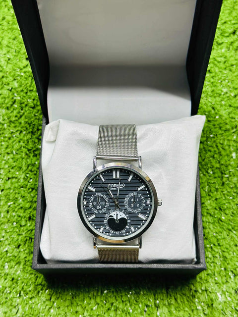 FORMAN Time Men’s Luxury Mesh Strap Wristwatch 