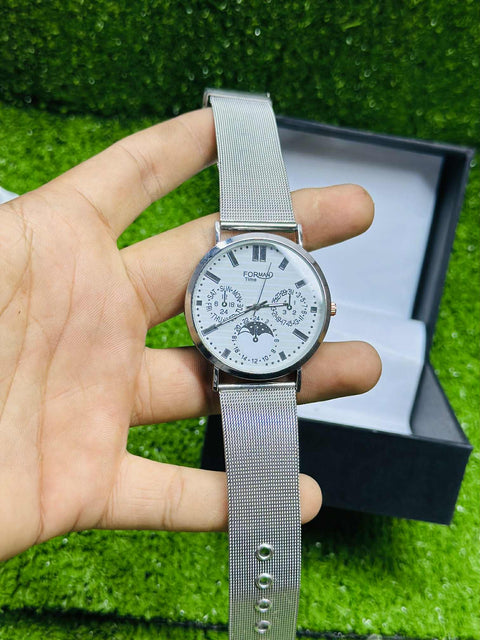 FORMAN Time Men’s Luxury Mesh Strap Wristwatch 
