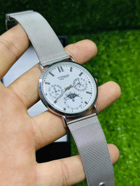 FORMAN Time Men’s Luxury Mesh Strap Wristwatch 